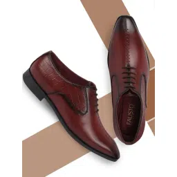 Fausto Men's Brown Oxford Shoes-picture-17