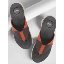 Fausto Men's Brown Thong Sandals-picture-38