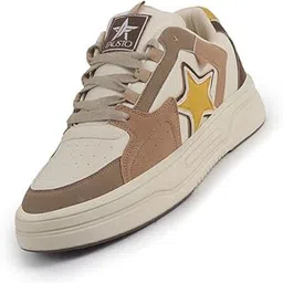 fausto Men's Colorblocked Mid Top Breathable Lace-Up Sneaker Shoes|Memory Cushion Casual Shoes|Chunky Streetwear Fashion Sneakers-picture-12