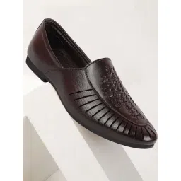 Fausto Men's Dark Brown Casual Juttis-picture-47
