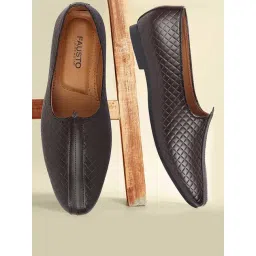 Fausto Men's Dark Brown Casual Juttis-picture-39