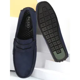 Fausto Men's Navy Blue Casual Loafers-image-42