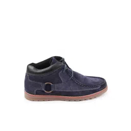 Fausto Men's Navy Derby Shoes-picture-37