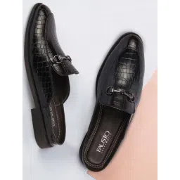 Fausto Men's Navy Mule Shoes-picture-13