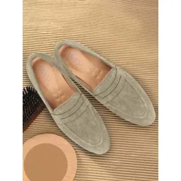 Fausto Men's Olive Casual Loafers-picture-13