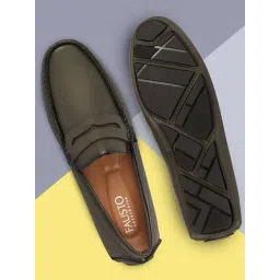 Fausto Men's Olive Casual Loafers-picture-14