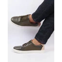 Fausto Men's Olive Casual Sneakers-picture-30