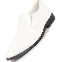 fausto Men's Patent Leather Party Formal Textured Strip Slip On Shoes-picture-47