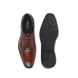 FAUSTO Men's Tan Brogue Shoes image 3