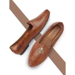 Fausto Men's Tan Casual Juttis-picture-26