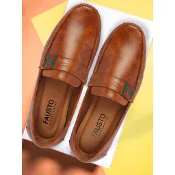 Fausto Men's Tan Casual Loafers-picture-10