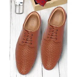 Fausto Men's Tan Derby Shoes-picture-12