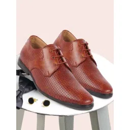 Fausto Men's Tan Derby Shoes-picture-34