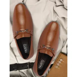 Fausto Men's Tan Formal Loafers-picture-35