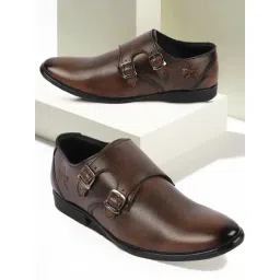 Fausto Men's Tan Monk Shoes-picture-28