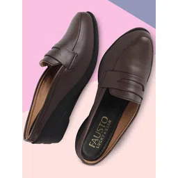 FAUSTO Round Toe Wedge Heeled Mules-picture-26