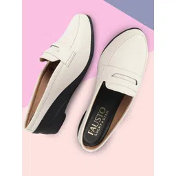 FAUSTO Round Toe Wedge Heeled Pumps-picture-20