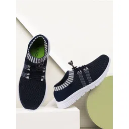 FAUSTO Women Blue Mesh Running Non-Marking Shoes-picture-12