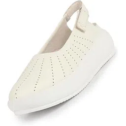 fausto Women Breathable Lazer Cut Design with Backstrap Height Enhancer Hook and Loop Slip on Shoes | Slingback Casual Platform Sandals| Cusioned Insole-picture-10