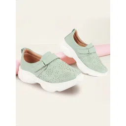FAUSTO Women Laser Cut Design Slip-On Sneakers-picture-37