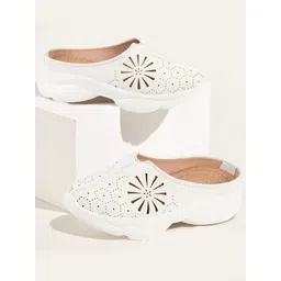 FAUSTO Women Laser Cut Lightweight Clogs-picture-27