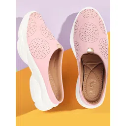 FAUSTO Women Laser Cut Lightweight Clogs image 1