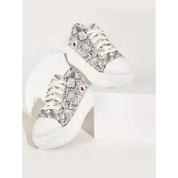 FAUSTO Women Printed Lightweight Canvas Sneakers-picture-18