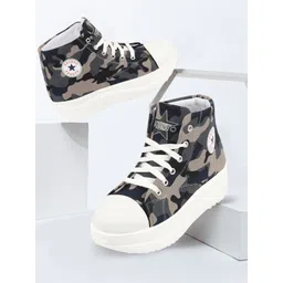 FAUSTO Women Printed Mid-Top Lightweight Sneakers-picture-23