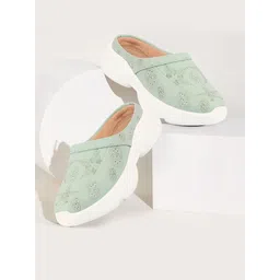 FAUSTO Women Printed Perforated Lightweight Mule Sneakers-picture-21