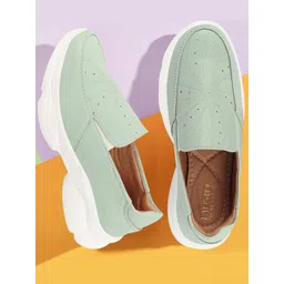 FAUSTO Women Printed Perforated Lightweight Slip On Sneakers-picture-25