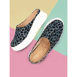 FAUSTO Women Printed Round Toe Lightweight Velvet Mule Sneakers-picture-39