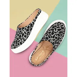 FAUSTO Women Printed Velvet Slip-On Mule Sneakers-picture-16