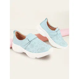 FAUSTO Women Textured Laser-Cut Detail Lightweight Slip-On Sneakers-picture-34