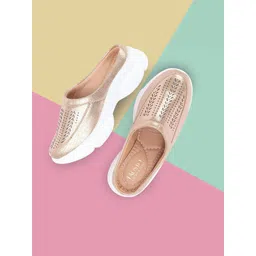 FAUSTO Women Textured Laser Cuts Detail Lightweight Mules-picture-27