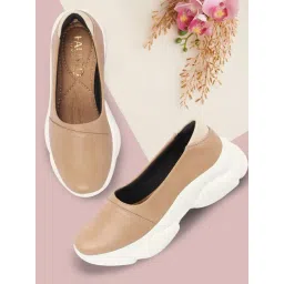 Fausto Women's Beige Pump Shoes-picture-48