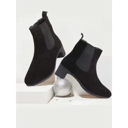 Fausto Women's Black Chelsea Boots-picture-24