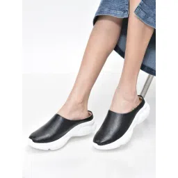 Fausto Women's Black Mule Shoes-picture-31