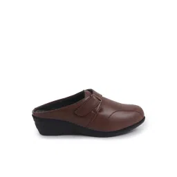 Fausto Women's Brown Mule Wedges image 2