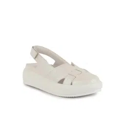 Fausto Women's Off White Back Strap Sandals-picture-11