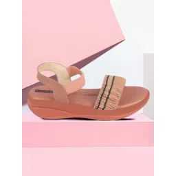 Fausto Women's Pink Ankle Strap Wedges-picture-37