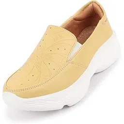 fausto Women's Printed Stitched Comfort Slip On Sneaker Shoes-picture-37