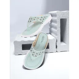 Fausto Women's Sky Blue Thong Sandals-picture-27