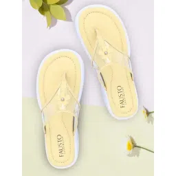 Fausto Women's Yellow Thong Sandals-picture-17