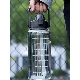 Faverito Transparent & Transparent Single Plastic Typography Water Bottle-picture-19