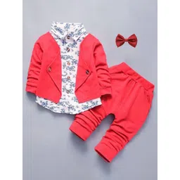 FAVORITE STORE Boys Floral Printed Blazer Attached With Shirt & Trouser-picture-35