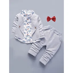 FAVORITE STORE Boys Floral Printed Blazer Attached With Shirt & Trouser-picture-2