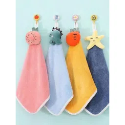 FAVRIA 4-Pcs Yellow & Blue Square Shape Hand Towel-picture-12