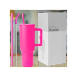 FAVRIA Pink Single Stainless Steel Solid Double Wall Vacuum Water Bottle-picture-31