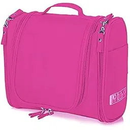 favria Premium Hanging Travel Toiletry Bag for Women and Men, Hygiene Bag, Bathroom and Shower Organizer Kit with Elastic Band Holders for Toiletries, Cosmetics, Makeup, Brushes - Pink-picture-17