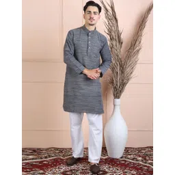 FAWOMENT Men Jacquard Kurta-picture-18